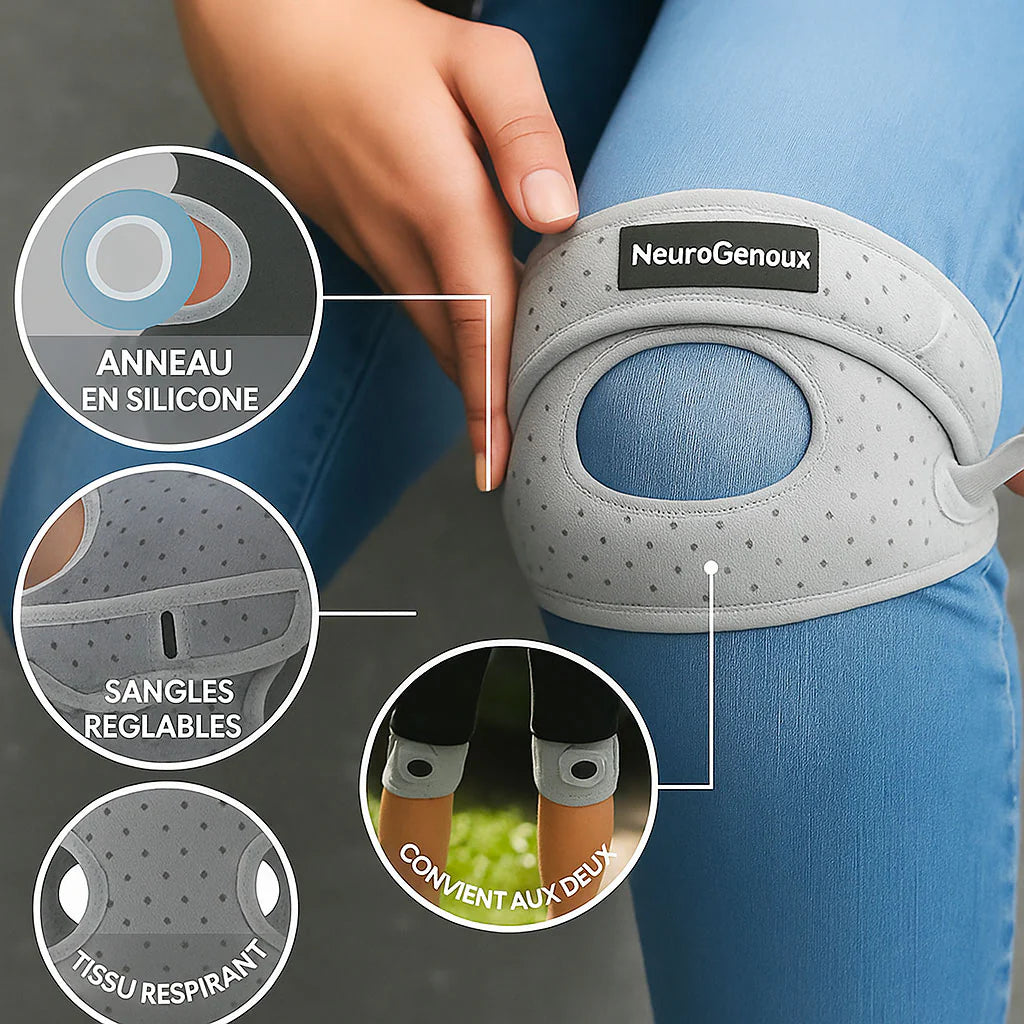 NeuroGenoux Patellar-Knieorthese – Richtet Ihr Kniegelenk bei Bewegung wieder aus